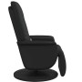 Sillón reclinable masaje con reposapiés cuero sintético negro en Sillones | Comprar online en Foru.es