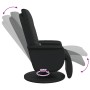 Sillón reclinable masaje con reposapiés cuero sintético negro en Sillones | Comprar online en Foru.es