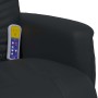 Sillón reclinable masaje con reposapiés cuero sintético negro en Sillones | Comprar online en Foru.es
