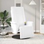 Sillón reclinable masaje con reposapiés cuero sintético blanco en Sillones | Comprar online en Foru.es