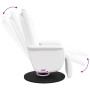 Sillón reclinable masaje con reposapiés cuero sintético blanco en Sillones | Comprar online en Foru.es