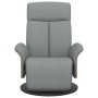 Sillón reclinable con reposapiés tela gris claro en Sillones | Comprar online en Foru.es
