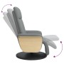 Sillón reclinable con reposapiés tela gris claro en Sillones | Comprar online en Foru.es