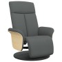 Sillón reclinable con reposapiés tela gris oscuro en Sillones | Comprar online en Foru.es