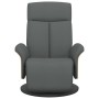 Sillón reclinable con reposapiés tela gris oscuro en Sillones | Comprar online en Foru.es