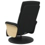 Sillón reclinable con reposapiés tela negra en Sillones | Comprar online en Foru.es