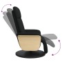 Sillón reclinable con reposapiés tela negra en Sillones | Comprar online en Foru.es
