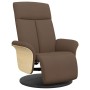 Sillón reclinable con reposapiés tela marrón en Sillones | Comprar online en Foru.es