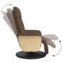 Sillón reclinable con reposapiés tela marrón en Sillones | Comprar online en Foru.es