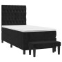 Cama box spring con colchón cuero sintético negro 90x190 cm de vidaXL, Camas y somieres - Ref: Foro24-3137997, Precio: 365,81...