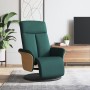 Sillón reclinable con reposapiés tela verde oscuro en Sillones | Comprar online en Foru.es