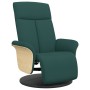 Sillón reclinable con reposapiés tela verde oscuro en Sillones | Comprar online en Foru.es