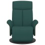 Sillón reclinable con reposapiés tela verde oscuro en Sillones | Comprar online en Foru.es