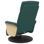 Sillón reclinable con reposapiés tela verde oscuro en Sillones | Comprar online en Foru.es