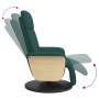 Sillón reclinable con reposapiés tela verde oscuro en Sillones | Comprar online en Foru.es