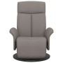 Sillón reclinable con reposapiés tela gris taupe en Sillones | Comprar online en Foru.es