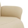Sillón reclinable con reposapiés tela color crema en Sillones | Comprar online en Foru.es