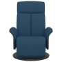 Sillón reclinable con reposapiés tela azul en Sillones | Comprar online en Foru.es