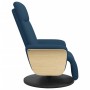 Sillón reclinable con reposapiés tela azul en Sillones | Comprar online en Foru.es