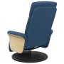 Sillón reclinable con reposapiés tela azul en Sillones | Comprar online en Foru.es