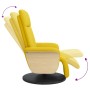 Sillón reclinable con reposapiés tela amarillo claro en Sillones | Comprar online en Foru.es