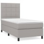 Cama box spring con colchón tela gris claro 80x200 cm de vidaXL, Camas y somieres - Ref: Foro24-3141729, Precio: 300,09 €, De...
