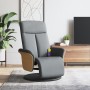 Sillón reclinable de masaje con reposapiés tela gris claro en Sillones | Comprar online en Foru.es