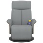 Sillón reclinable de masaje con reposapiés tela gris claro en Sillones | Comprar online en Foru.es