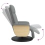 Sillón reclinable de masaje con reposapiés tela gris claro en Sillones | Comprar online en Foru.es