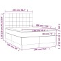 Cama box spring con colchón tela gris claro 140x190 cm de vidaXL, Camas y somieres - Ref: Foro24-3141769, Precio: 515,68 €, D...