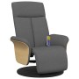 Sillón reclinable de masaje con reposapiés tela gris oscuro en Sillones | Comprar online en Foru.es