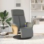Sillón reclinable de masaje con reposapiés tela gris oscuro en Sillones | Comprar online en Foru.es