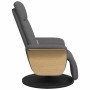 Sillón reclinable de masaje con reposapiés tela gris oscuro en Sillones | Comprar online en Foru.es