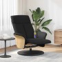 Sillón reclinable de masaje con reposapiés tela negra en Sillones | Comprar online en Foru.es