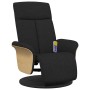 Sillón reclinable de masaje con reposapiés tela negra en Sillones | Comprar online en Foru.es