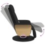 Sillón reclinable de masaje con reposapiés tela negra en Sillones | Comprar online en Foru.es