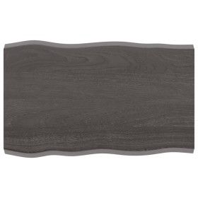 Tablero mesa madera tratada borde vivo marrón 80x50x(2-4) cm de vidaXL, Tableros para mesas - Ref: Foro24-364008, Precio: 42,...
