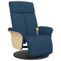 Sillón reclinable de masaje con reposapiés tela azul en Sillones | Comprar online en Foru.es