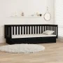 Sofá cama de madera maciza de pino negro 100x200 cm de vidaXL, Camas y somieres - Ref: Foro24-821573, Precio: 159,96 €, Descu...