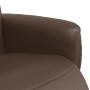 Sillón reclinable con reposapiés cuero sintético marrón en Sillones | Comprar online en Foru.es