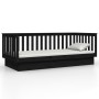 Sofá cama de madera maciza de pino negro 100x200 cm de vidaXL, Camas y somieres - Ref: Foro24-821573, Precio: 159,96 €, Descu...