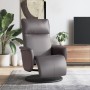 Sillón reclinable con reposapiés cuero sintético gris en Sillones | Comprar online en Foru.es