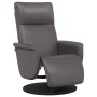 Sillón reclinable con reposapiés cuero sintético gris en Sillones | Comprar online en Foru.es