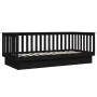Sofá cama de madera maciza de pino negro 100x200 cm de vidaXL, Camas y somieres - Ref: Foro24-821573, Precio: 159,96 €, Descu...