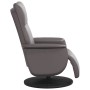 Sillón reclinable con reposapiés cuero sintético gris en Sillones | Comprar online en Foru.es
