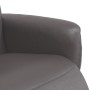 Sillón reclinable con reposapiés cuero sintético gris en Sillones | Comprar online en Foru.es