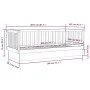 Sofá cama de madera maciza de pino negro 100x200 cm de vidaXL, Camas y somieres - Ref: Foro24-821573, Precio: 159,96 €, Descu...