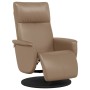 Sillón reclinable con reposapiés cuero sintético capuchino en Sillones | Comprar online en Foru.es
