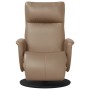 Sillón reclinable con reposapiés cuero sintético capuchino en Sillones | Comprar online en Foru.es