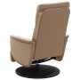 Sillón reclinable con reposapiés cuero sintético capuchino en Sillones | Comprar online en Foru.es